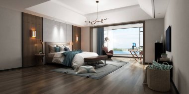 3D yatak odası, çok rahat..  