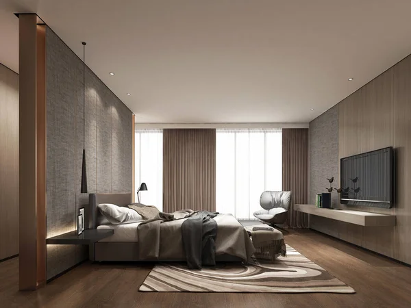 Rendering Slaapkamer Dus Comfortabel — Stockfoto