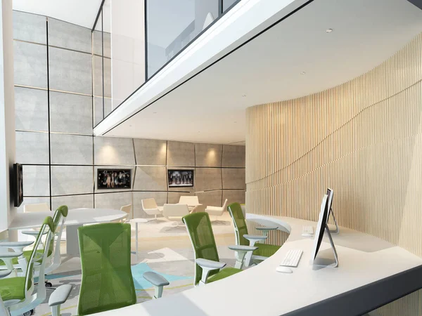 Modern Office Interior Rendering — Stock Photo, Image