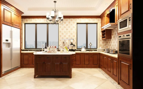 Rendering Keuken Kamer — Stockfoto