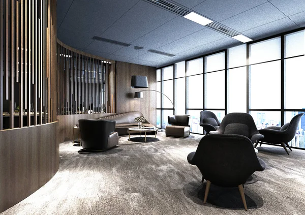 Modern Office Interior Rendering — Stock Photo, Image