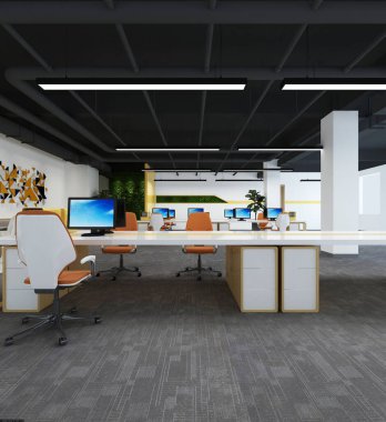 modern ofis 3D görüntüleme 