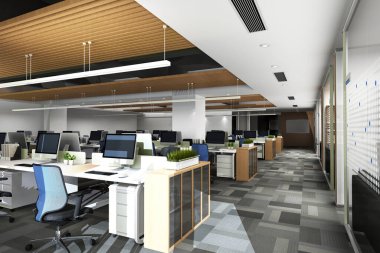 modern ofis 3D görüntüleme 