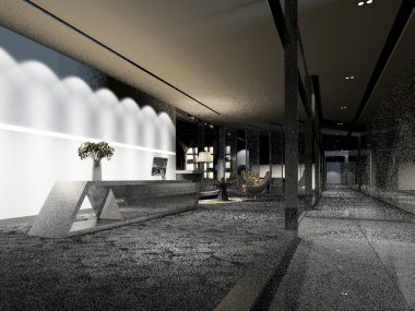 boş lobi iç işleme. 