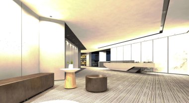 boş lobi iç işleme. 