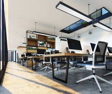 modern ofis 3D görüntüleme 