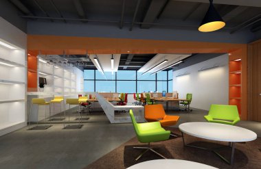 modern ofis 3D görüntüleme 