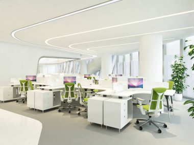 modern ofis 3D görüntüleme 