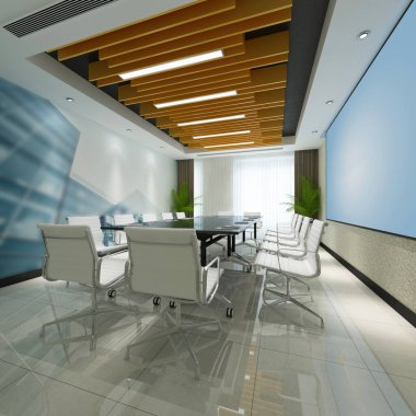 3D render konferans salonu 