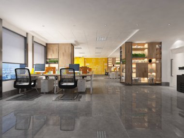 modern ofis 3D görüntüleme 