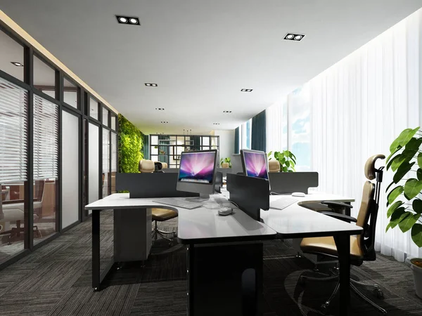 Modern Office Interior Rendering — Stock Photo, Image