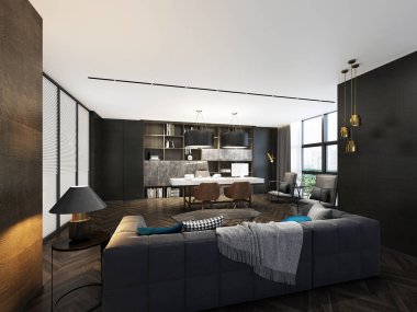 modern ofis 3D görüntüleme 