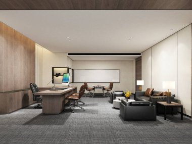modern ofis 3D görüntüleme 