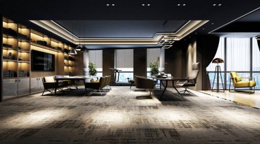 modern ofis 3D görüntüleme 