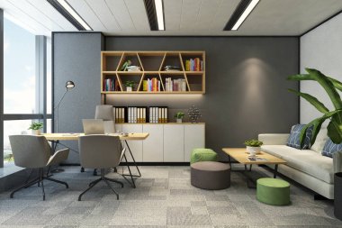 modern ofis 3D görüntüleme 