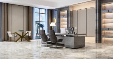 modern ofis 3D görüntüleme 