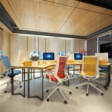 modern ofis 3D görüntüleme 