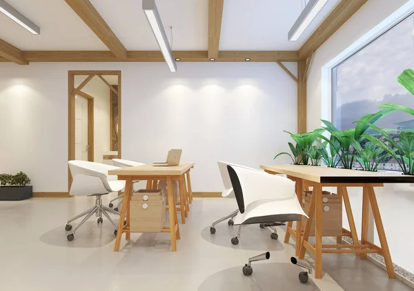 Oficina Moderna Interior Renderizado —  Fotos de Stock