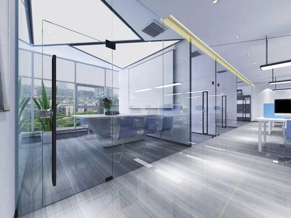 Modern Office Interior Rendering — Stock Photo, Image