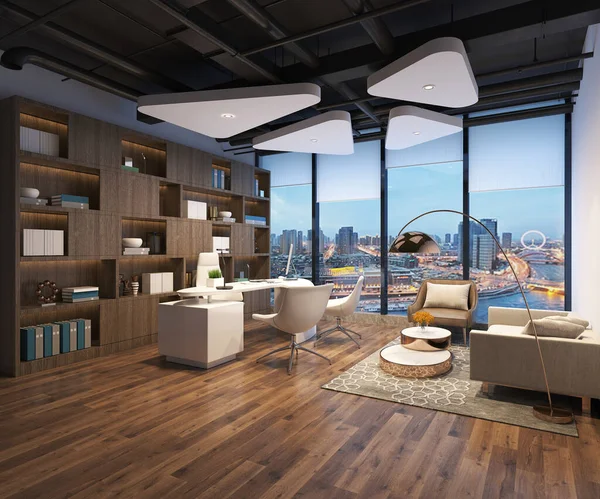 Modern Office Interior Rendering Stock Picture