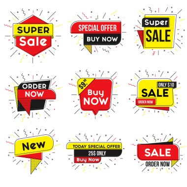 Düz tasarım origami Etiketler 5