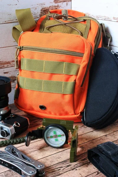 Rucksack Zum Wandern Packen — Stockfoto