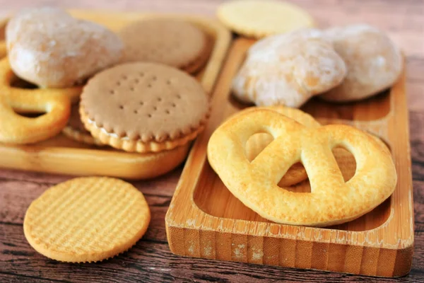 Galletas Galletas Jengibre Plato — Foto de Stock