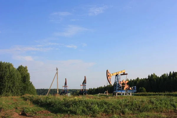 Gas Pumping Unit Pumps Gas Out Ground — Stock Photo, Image