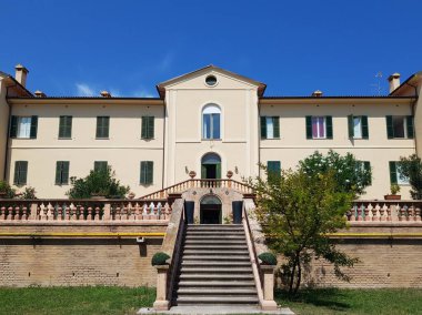 Pesaro 'daki Villa Baratoff binası, Marche bölgesi, İtalya