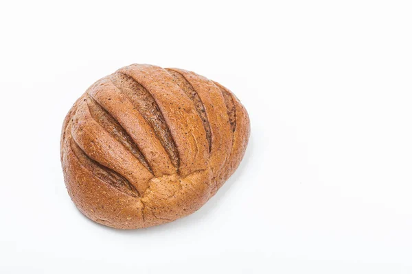 Homemade Whole Bread Isolated White Background — Stock Photo, Image