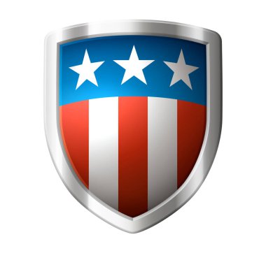 Simgesini Eps 10 Amerikan geleneksel tasarımıyla kalkan saydamlık içeren.