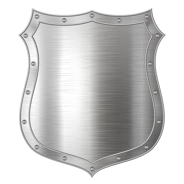 Металлический Щит Значок Оружия Элемент Герба Eps Содержит Прозрачность — стоковый вектор