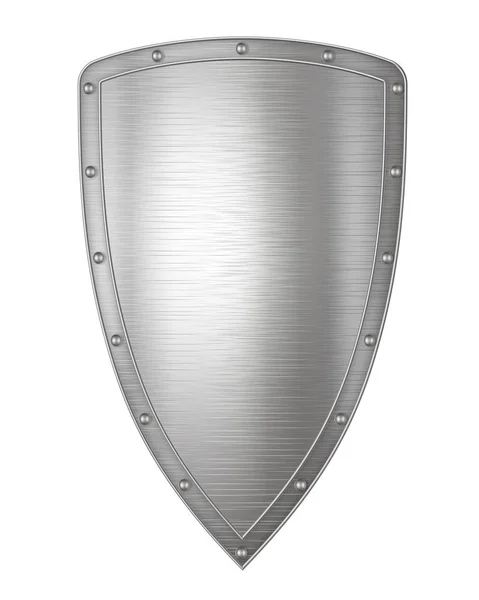 Realistisches Metallschild Waffensymbol Element Für Wappen Folge Enthält Transparenz — Stockvektor