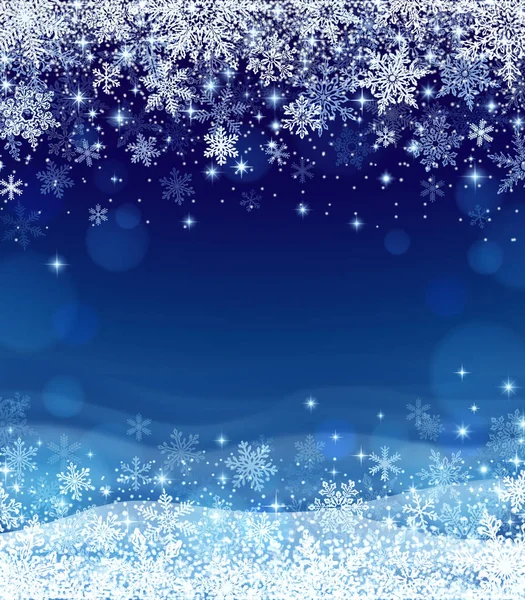 Fondo Invierno Con Nevadas Decoración Para Navidad Año Nuevo Temporada — Vector de stock