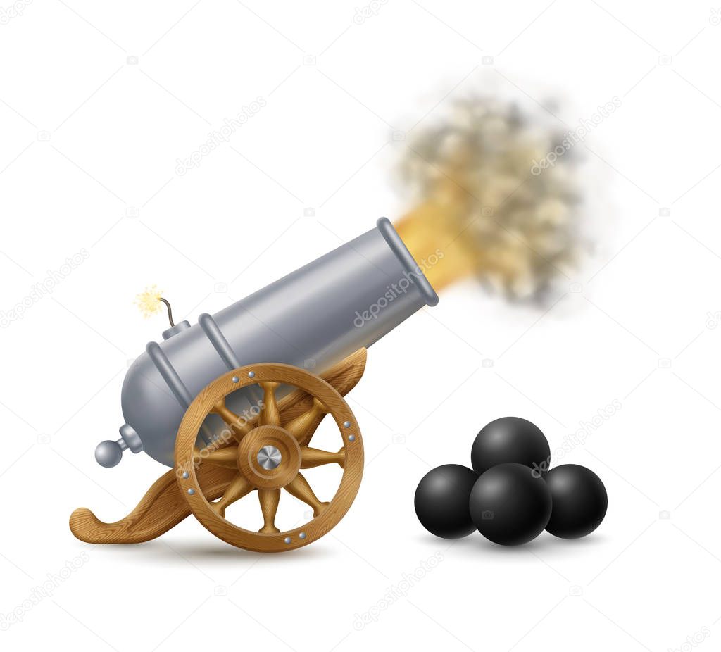 Shooting Cannon and Cannonballs