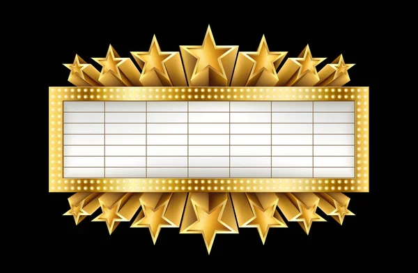 Bannière dorée métallique — Image vectorielle