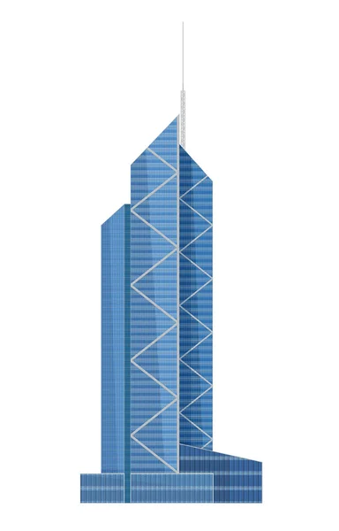 Hög modern Skyskraper Vektorgrafik