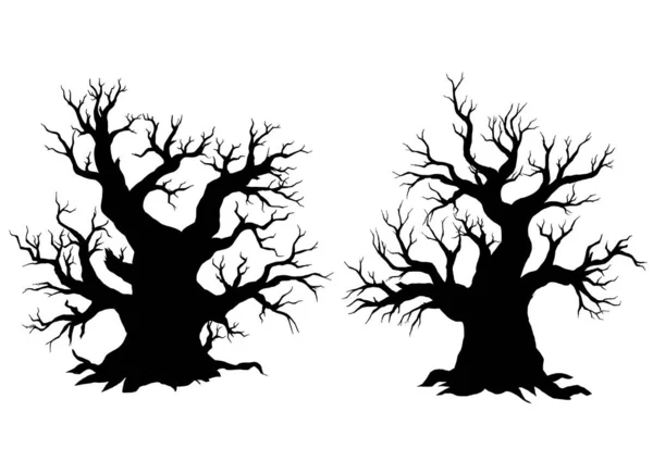 Dead Tree Silhouette — Stock Vector