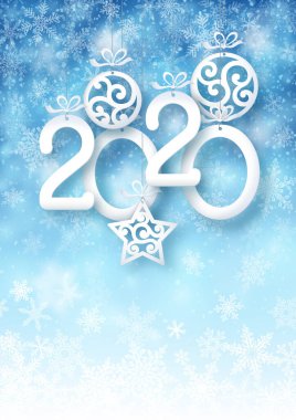 Kar Taneleriyle Yeni Yıl Arkaplanı