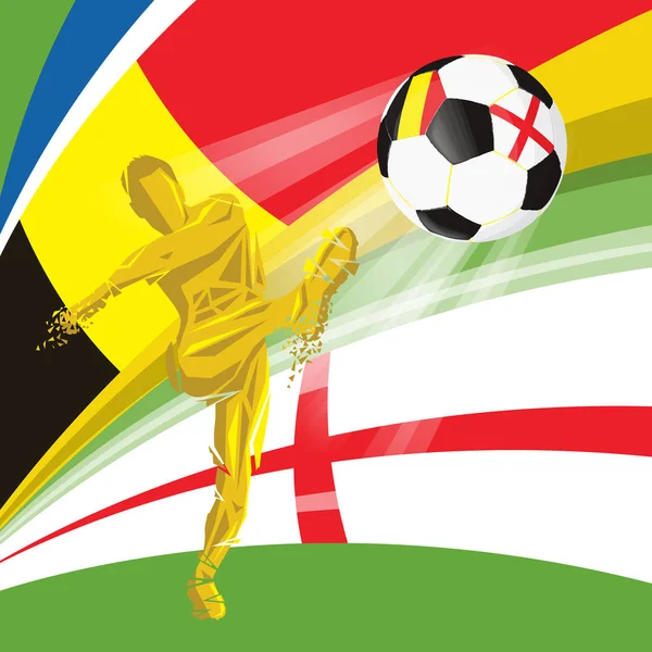 Finale Coupe Monde Fifa 2018 Football Ballon Football Avec Des — Image vectorielle