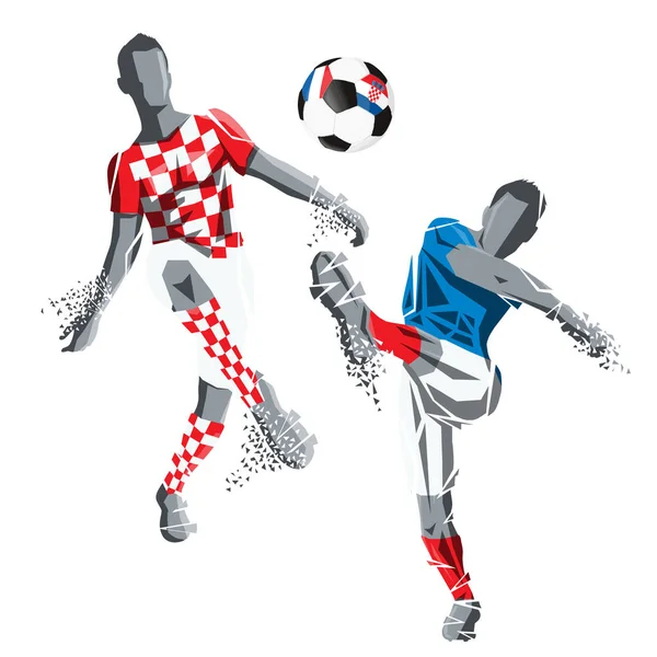 Finale Coupe Monde Fifa 2018 Football Ballon Football Avec Des — Image vectorielle