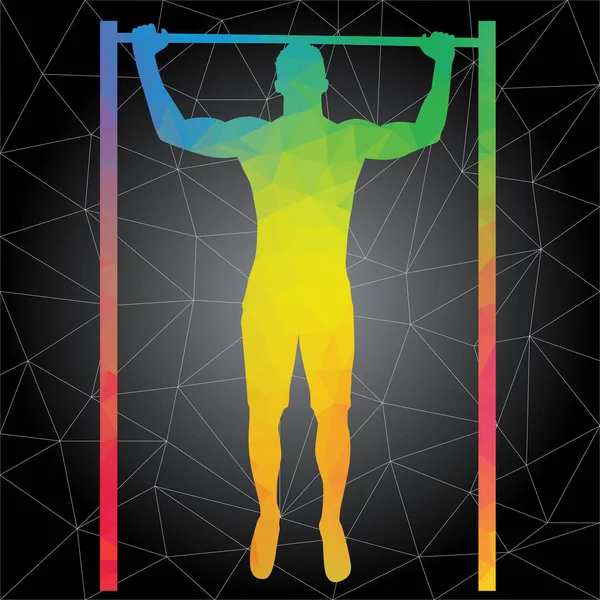 Crossfit Concept Vector Silhouetten Van Mensen Doen Fitness Crossfit Workouts — Stockvector