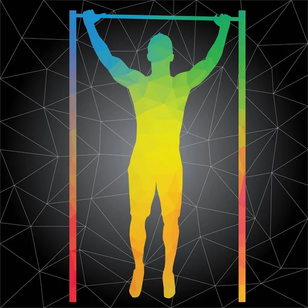 Concept Crossfit Silhouettes Vectorielles Personnes Faisant Des Séances Entraînement Fitness — Image vectorielle