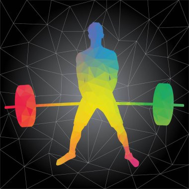 CrossFit kavramı. Vector silhouettes pek çok farklı pozisyonda fitness ve crossfit egzersiz yapıyor insan. Etkin ve sağlıklı bir hayat kavramı