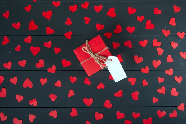 Confezioni Regalo Tavolo Legno Immagine Regalo Adatta San Valentino Natale — Foto Stock