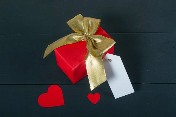 Confezioni Regalo Tavolo Legno Immagine Regalo Adatta San Valentino Natale — Foto Stock