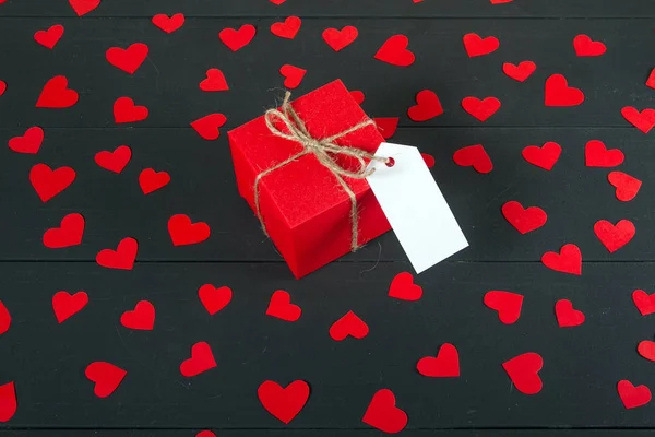 Confezioni Regalo Tavolo Legno Immagine Regalo Adatta San Valentino Natale — Foto Stock