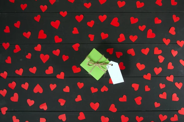 Confezioni Regalo Tavolo Legno Immagine Regalo Adatta San Valentino Natale — Foto Stock