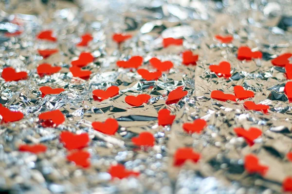 Fondo Del Día San Valentín Fondo Amor Con Corazones Rojos — Foto de Stock