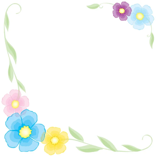 Fleurs vectorielles et carte de branche — Image vectorielle